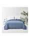 Mattex Coverlet Queen Size Microfiber Blue 220x240cm