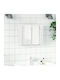 vidaXL Rectangular Led Bathroom Mirror Made of Plastic with Shelf & Cabinet 60x12cm White