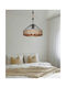 Heronia Pendant Light Black with Rope 35x35x60cm