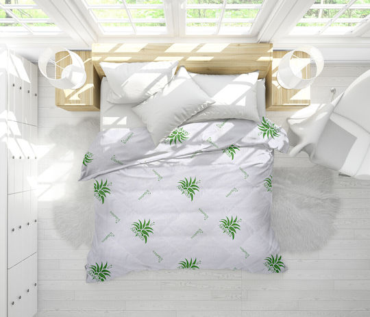 Alcam Pilotă Single cu Umplutură Microfiber 140x200cm Verde 350 g/mp²Gsm