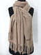 Frauen Wollschal Beige