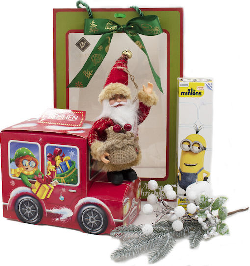 Pachet Cadou De Crăciun Merry Christmas Minions Parfum Pentru Copii 200 Ml Cutie De Bomboane Roshen Figurină Decorativă Moș Crăciun Ornament Ramură Brad De Crăciun