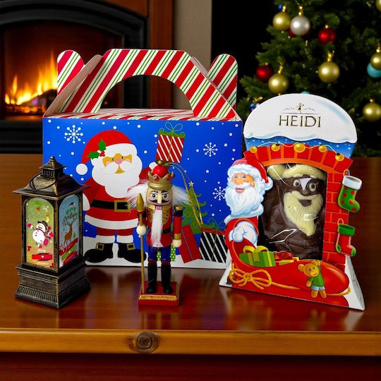 Pachet Dulce Bucurie De Crăciun Figurină Heidi De Ciocolată Felinar Decorativ Luminat Spargător De Nuci Ornament De Brad De Crăciun În Cutie Tematică De Crăciun