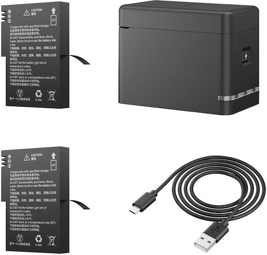 Akaso Batteries 2 Pcs 3 Slot Charger Akaso360