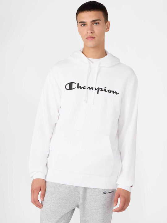 Φούτερ με Κουκούλα White