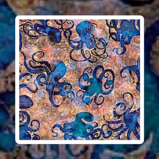 Oxygen Детска Декоративна Възглавница Blue Octopus Многоцветна 45x45см