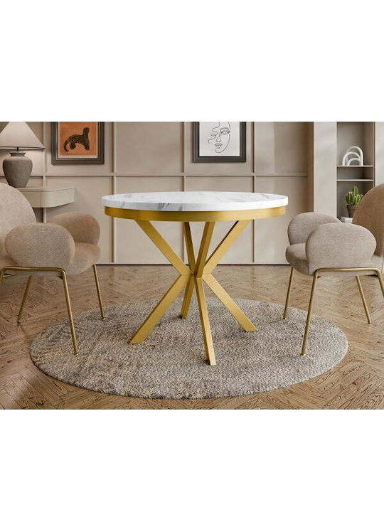 Oswego 156 Rund Tisch Speisesaal Holz White Mar...