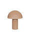Pakketo Mushi Metal Table Lamp Led With Beige Shade And Base