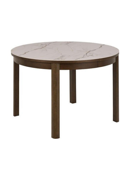 Melfero 101 Round Table Dining Room with Marble...