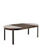 Melfero 101 Round Table Dining Room with Marble Surface White Marble, Dark Oak 75x75cm