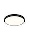 Trio Lighting Πλαφονιέρα Οροφής 28.5εκ. Μαύρη με Ενσωματωμένο LED