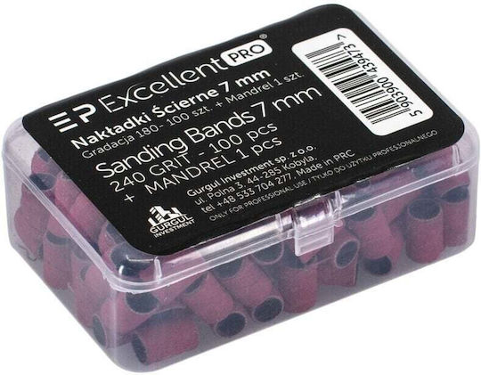Excellent Pro Sanding Bands Disposable Sanding Bands 240 Grit 7mm Diameter Core 100pcs