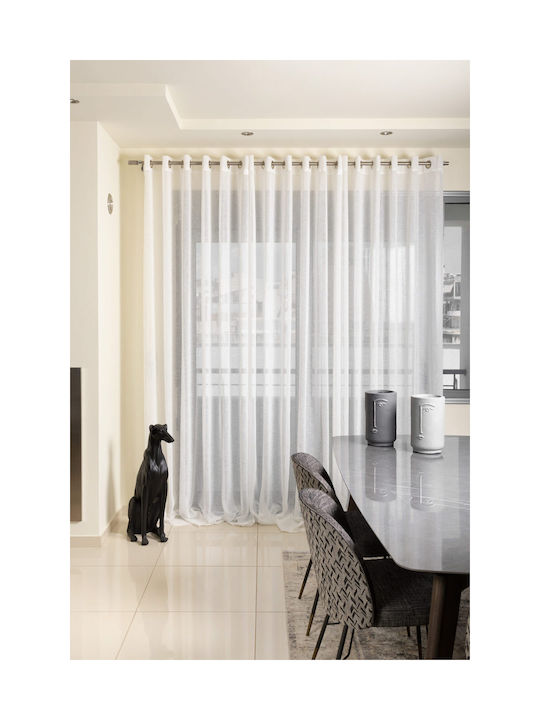 Mattex Fenstervorhang mit Grommets Weiß 140x280cm
