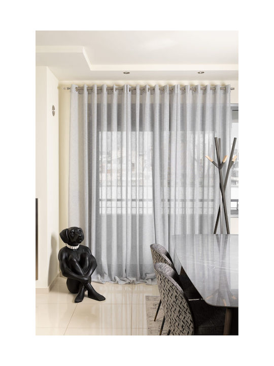 Mattex Perdea Pentru Fereastră Cu Capse Gri 140x280cm