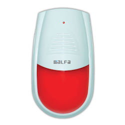 Alfaone Fake Сирена за аларма За външно ползване с Бял светлина 11.5x19.6см.