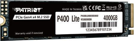 Patriot P400 Lite SSD 4TB τύπου M.2 με σύνδεση PCI Express 4.0 P400LP4KGM28H