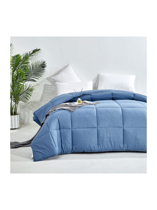 Mattex Bettdecke Großes Doppelbett mit Microfiber-Füllung 220x240cm Blue 450 GSMGsm 11 togs Togs