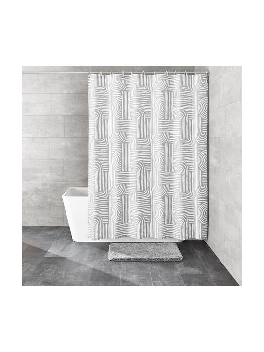 Kleine Wolke Linja Shower Curtain 180x200cm Gray