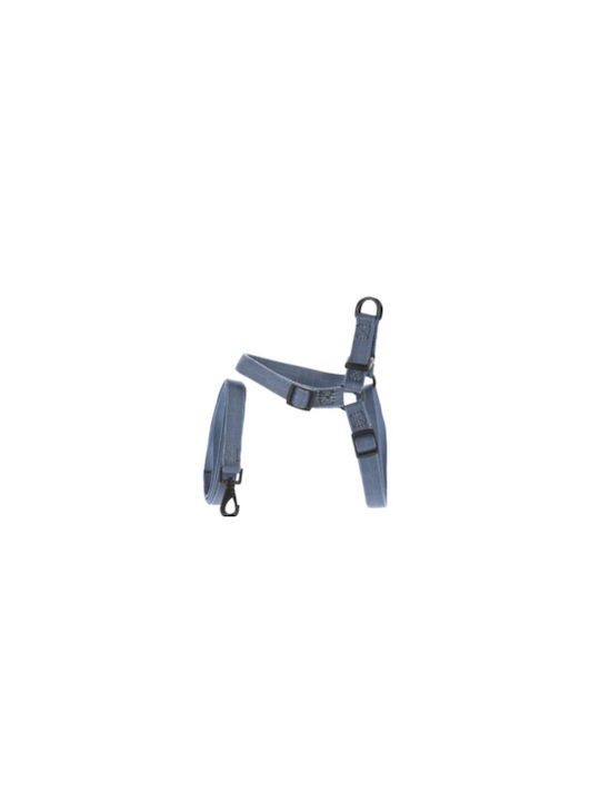 Set Dog Harness And Leash 120 Cm Grey