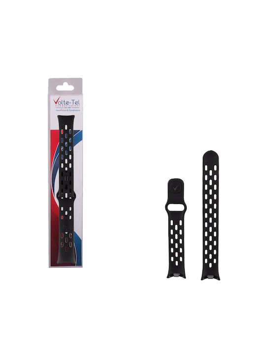 Volte-Tel Λουράκι Σιλικόνης Μαύρο (Xiaomi Smart Band 8, 9, 10)