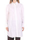 Long Sleeve Women's Cotton Shirt White