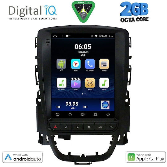 Digital IQ Car Audio System for Opel Astra 2011-2016 (Bluetooth/USB/AUX/WiFi/GPS/Apple-Carplay/Android-Auto) with Touch Screen 9.7"
