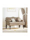 Two-Seater Couch Artificial Leather Cappuccino with Decorative Pillows 120.5x65x75 cm 42019283