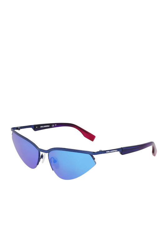 Karl Lagerfeld Women's Sunglasses with Blue Metal Frame and Blue Lens KL352S-404