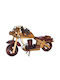 Harley Retro Motorcycle Wooden Model Red 26x4x14cm