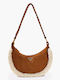 Genuine Damen Hobo Tasche Wildleder Tabac