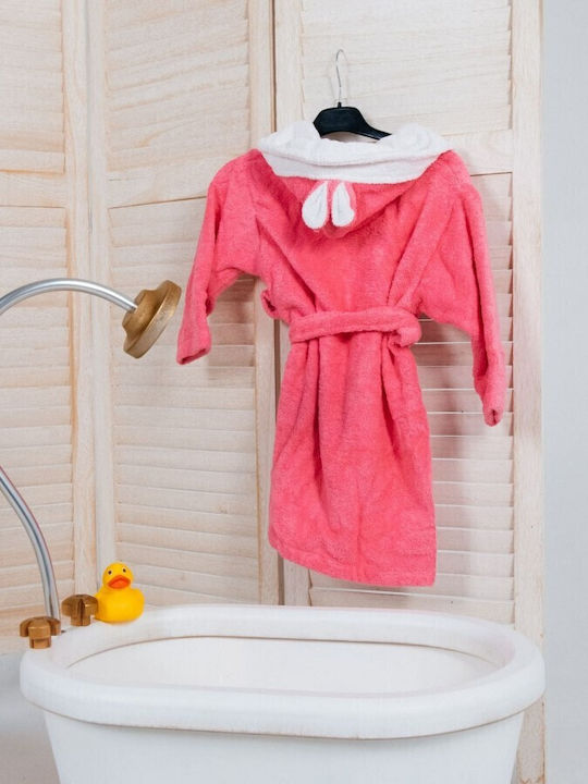 Belotex Baby Bademantel Kapuzen Coral