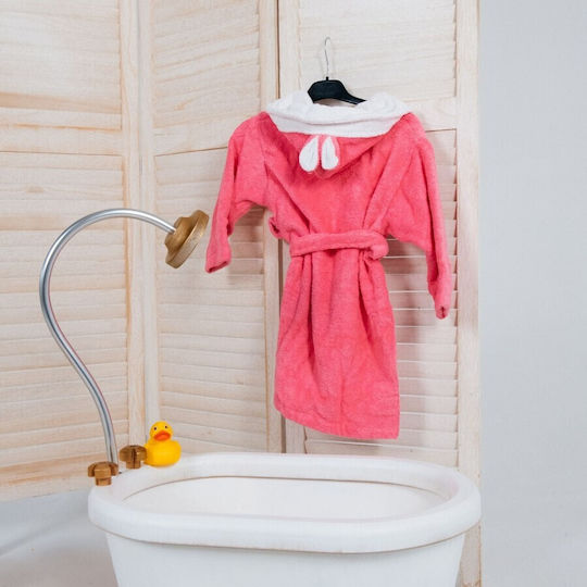 Belotex Hooded Baby Bathrobe Coral
