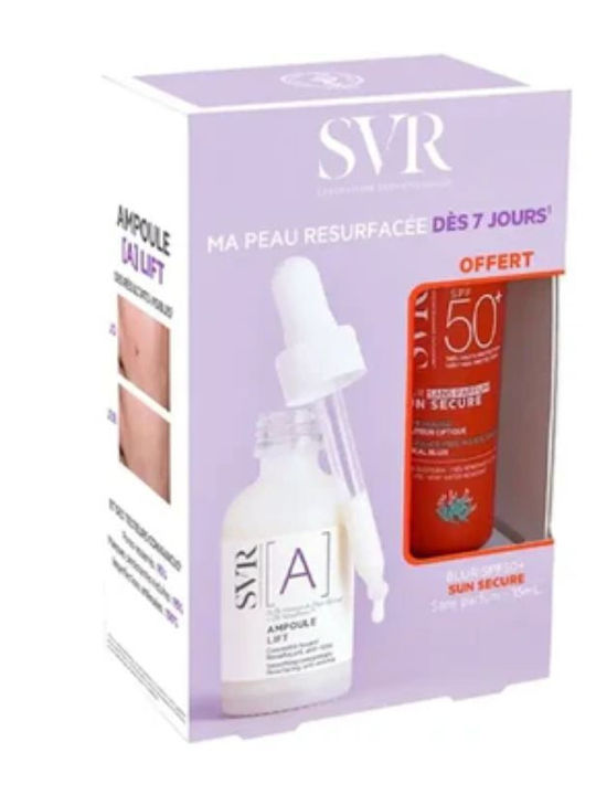 SVR Laboratoire Promo Pack Ampoule [A] Lift Anti-Aging Serum für das Gesicht mit Retinol 30ml & Sun Secure Blur Sonnenschutz für das Gesicht 15ml