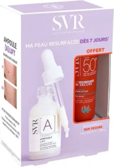 SVR Laboratoire PROMO PACK AMPOULE [A] Lift Anti-aging Face Serum with Retinol 30ml & Sun Secure Blur Face Sunscreen 15ml