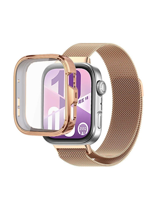 Metallhülle in Rose Gold Farbe für Huawei Watch Fit 4