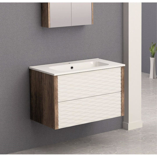 Inter Ceramic Шкаф със Мивка Д80xШ50xВ45.3см Бял