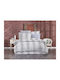 Dimcol Duvet Cover Cotton Single 160x240 Antigoni 339 Grey 339