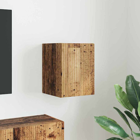 Hängeschrank fürs Wohnzimmer aus Spanplatte Altholz 30x31x40 cm