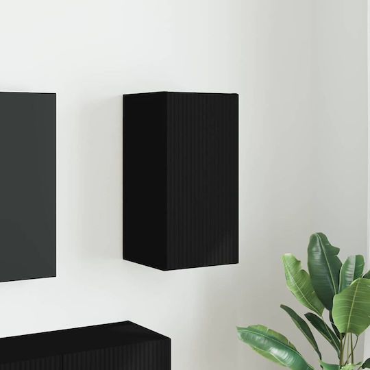 Dulap Pandantiv Pentru Sufragerie Din Placă Din Lemn Agregat Negru 30x31x60cm