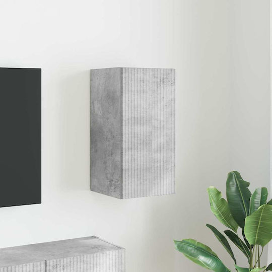 Wall Living Room Cabinet Made of Particle Board Concrete 30x31x60cm