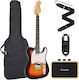 Encore Set Electric Guitar White with Case