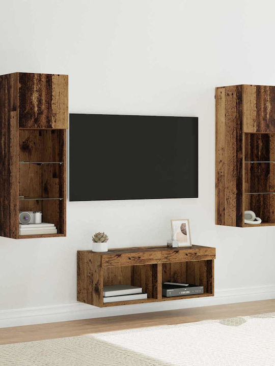 Wohnzimmer TV-Einheit Artisan Oak mit Beleuchtung L40xB30xH30cm