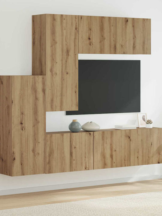 Living Room TV Unit Artisan Oak L40.5xW30xH102cm