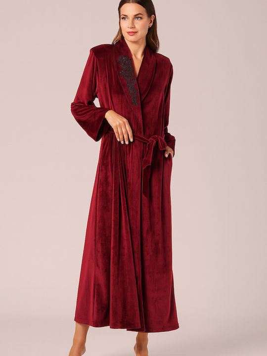 Pen-ky Winter Women's Robe Bordeaux