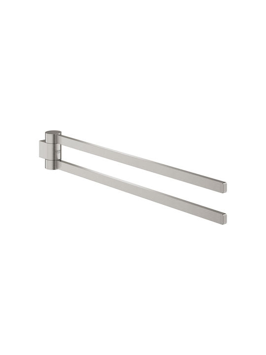 Grohe Άγκιστρο Μπάνιου Διπλό με Βίδες Ασημί