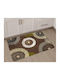 Galifas Rectangular Kitchen Mat with Anti-slip Underlay Ruby Garden 50x80εκ.