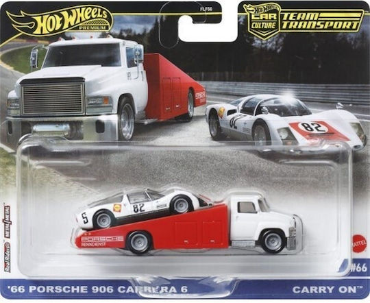 Hot Wheels Mașinuță Premium Echipa Premium Car Culture Transport `66 Porsche 906 Carrera 6 Carry On