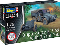 Сглобяем Модел Revell Starter Kit Камион Krupp Protze Kfz 69 3.7см 61 Части Сглобяем Модел Revell Starter Kit Камион Krupp Protze Kfz 69 3.7см 61 Части