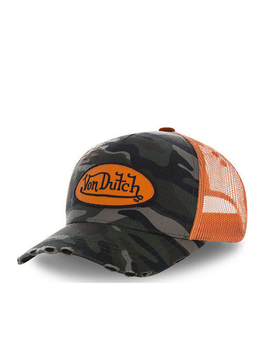 Șapcă Von Dutch Heritage Cap Camo Portocaliu Patch Net