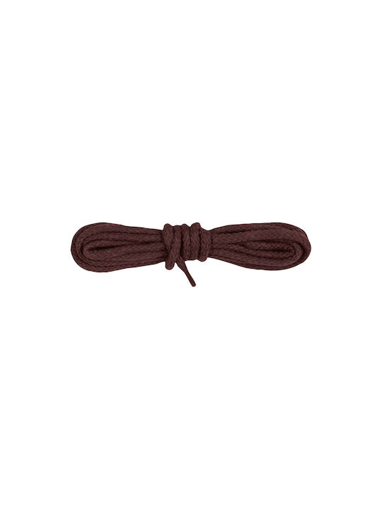 Bergal Round Cord Shoelaces Bordeaux 75cm Thick Round Shoelaces Color Bordeaux 75 Centimeters 100% Cotton Non-Slip